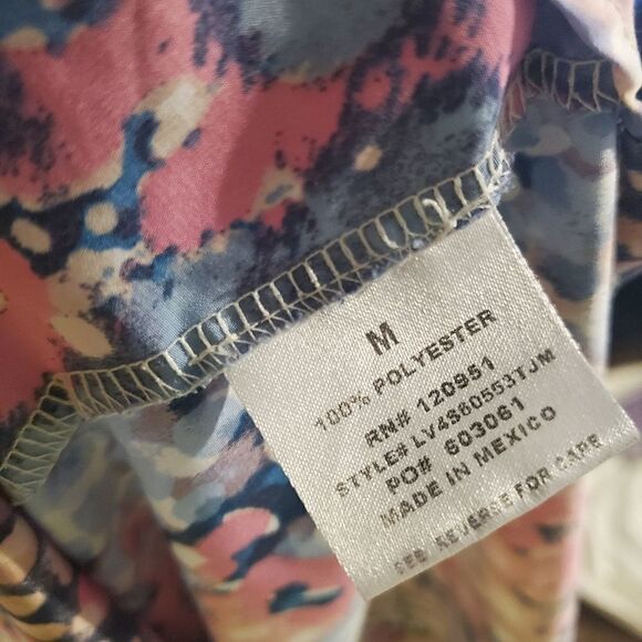 Olive & oak pink and blue print tank top M - Picture 3 of 9